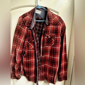 Flag & Anthem western style snap button long sleeve button down XXL